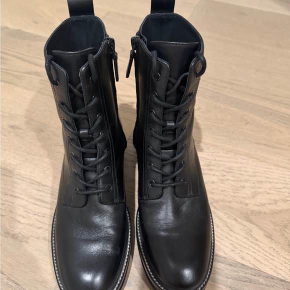 Tory Burch Lug Sole Zipup Combat Boots 8M - Picture 3 of 6